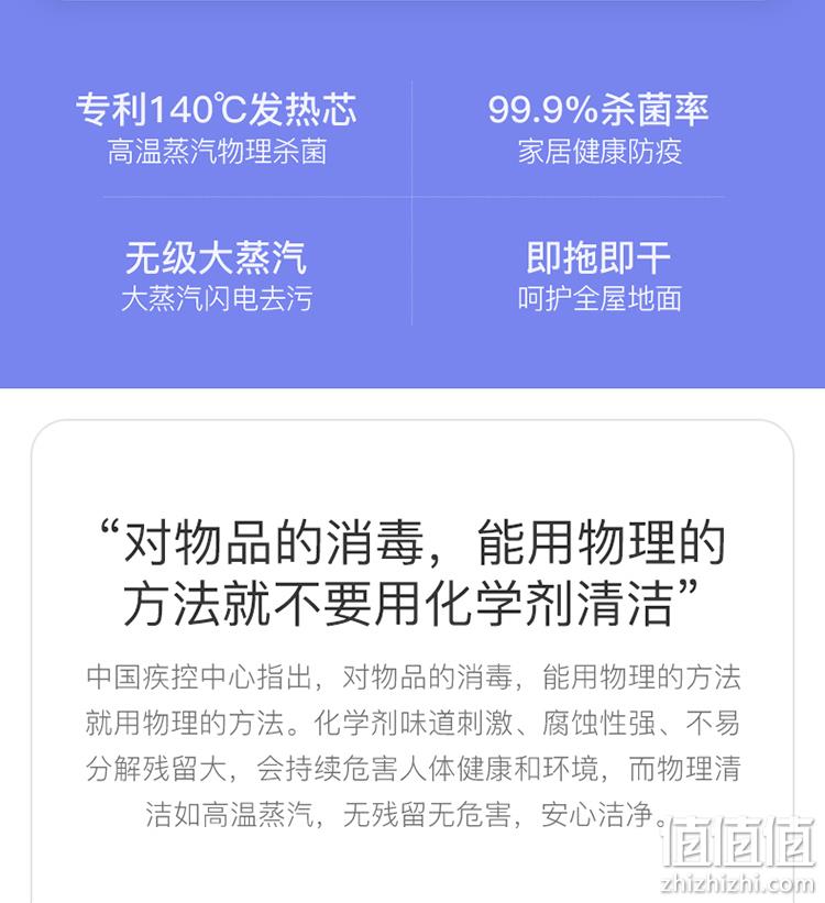 自增压喷射蒸汽 高温除菌 无残留：德尔玛 蒸汽拖把 199元包邮 值值值-买手聚集的地方