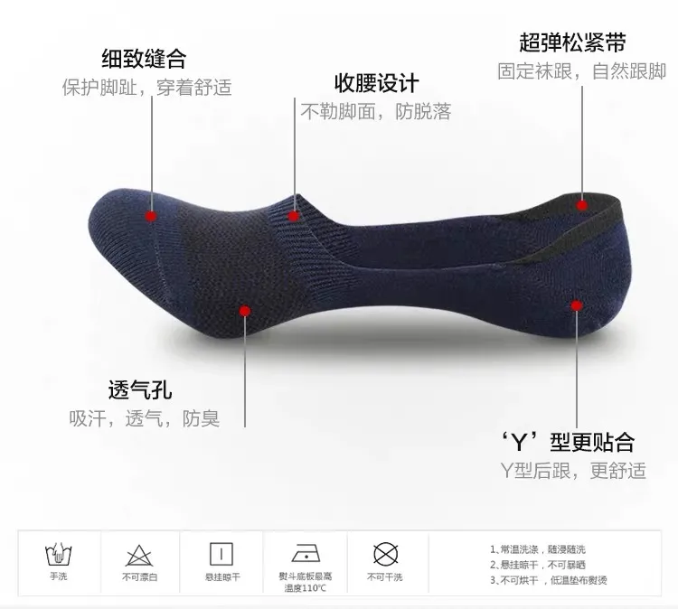 硅胶防滑不脱跟，纯棉抑菌：6双 浪莎 男士 夏季薄款浅口隐形短袜 券后8.8元包邮 值值值-买手聚集的地方