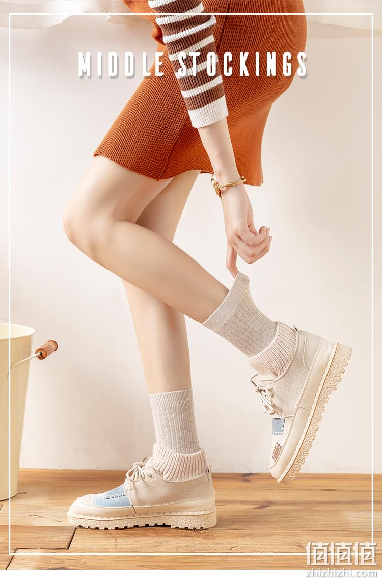 10双 纯棉日系中筒堆堆袜女 券后14.9元包邮 值值值-买手聚集的地方