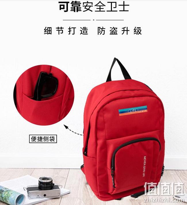 4.9分，防泼水：Semir森马 休闲学院风双肩包 39.9元包邮 值值值-买手聚集的地方