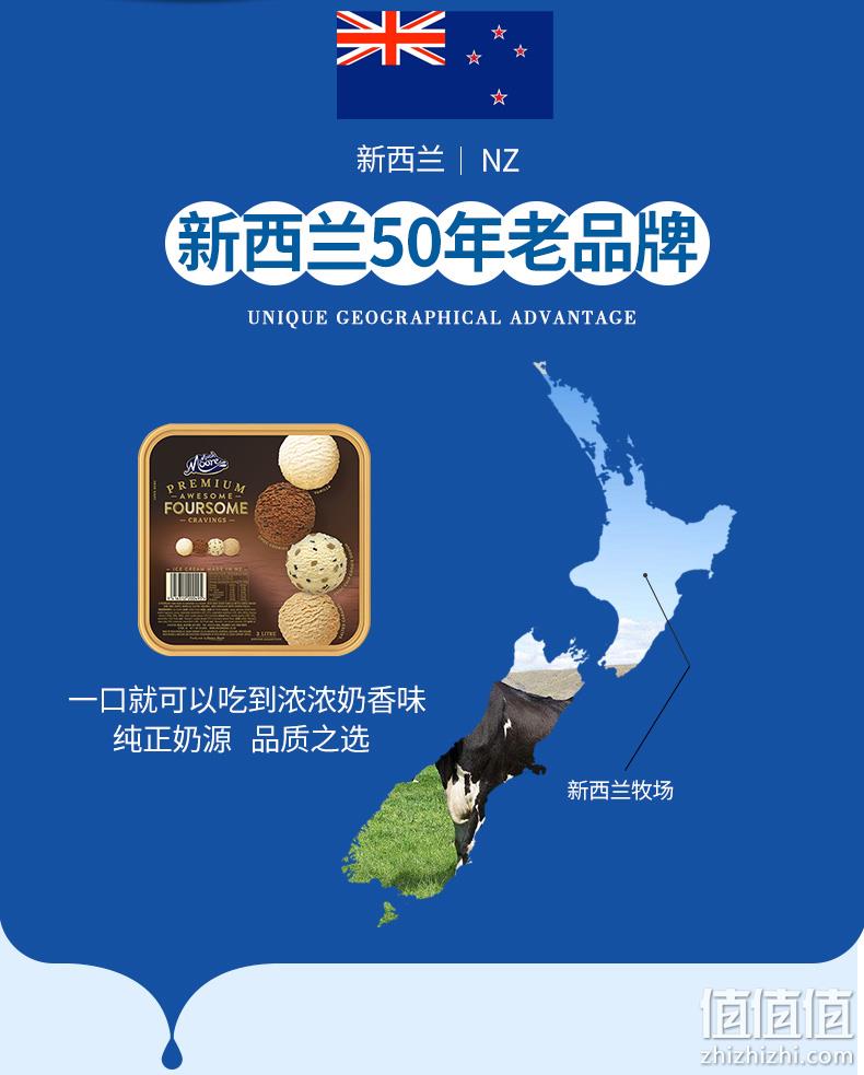 宝宝孕妇也可吃！新西兰原装进口：2L 玛琪摩尔 四合一口味 冰淇淋 券后108元包邮送挖球勺 值值值-买手聚集的地方
