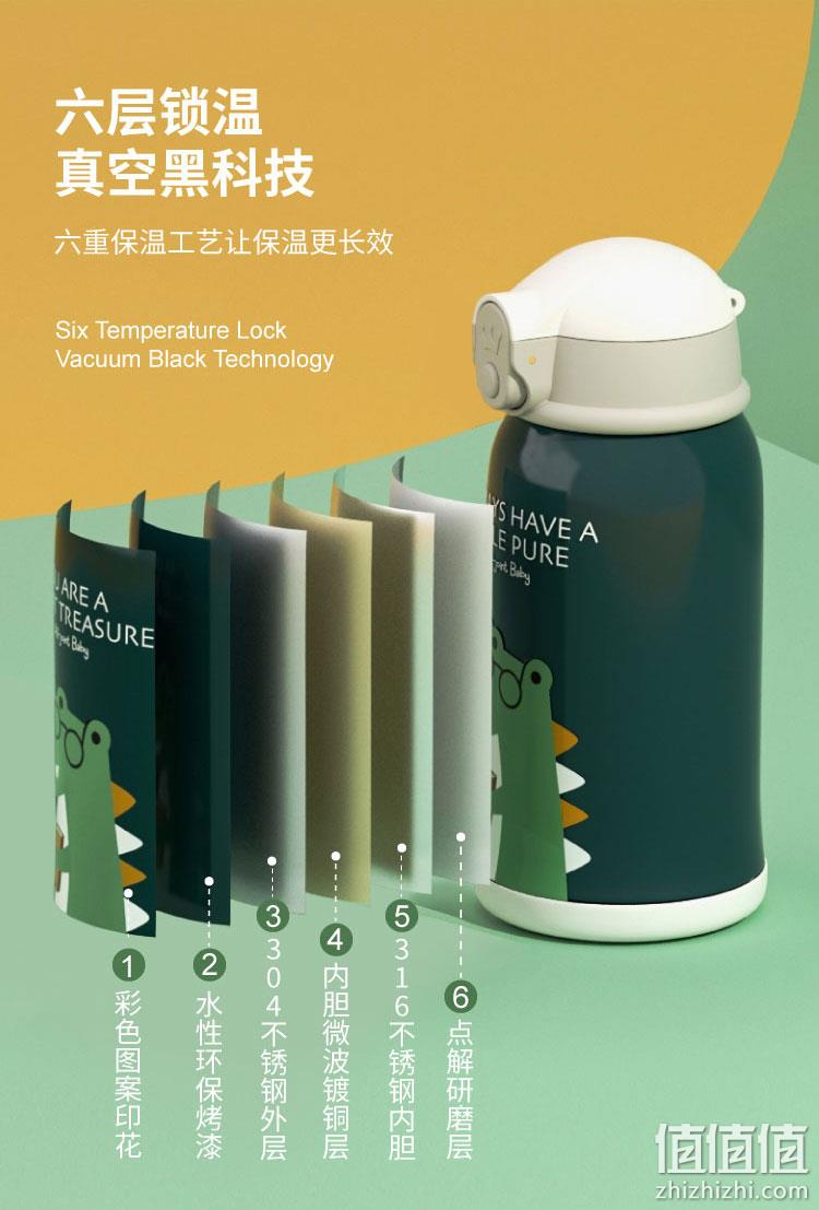 316不锈钢、防摔防漏、一杯三盖：600ml 萌集 儿童保温保冷杯 新低58元包邮 值值值-买手聚集的地方