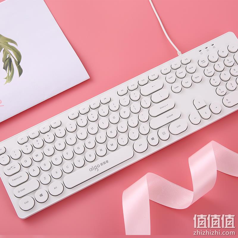白菜价，爱国者 复古朋克圆键帽 有线键盘 W916A 券后14.9元包邮 值值值-买手聚集的地方