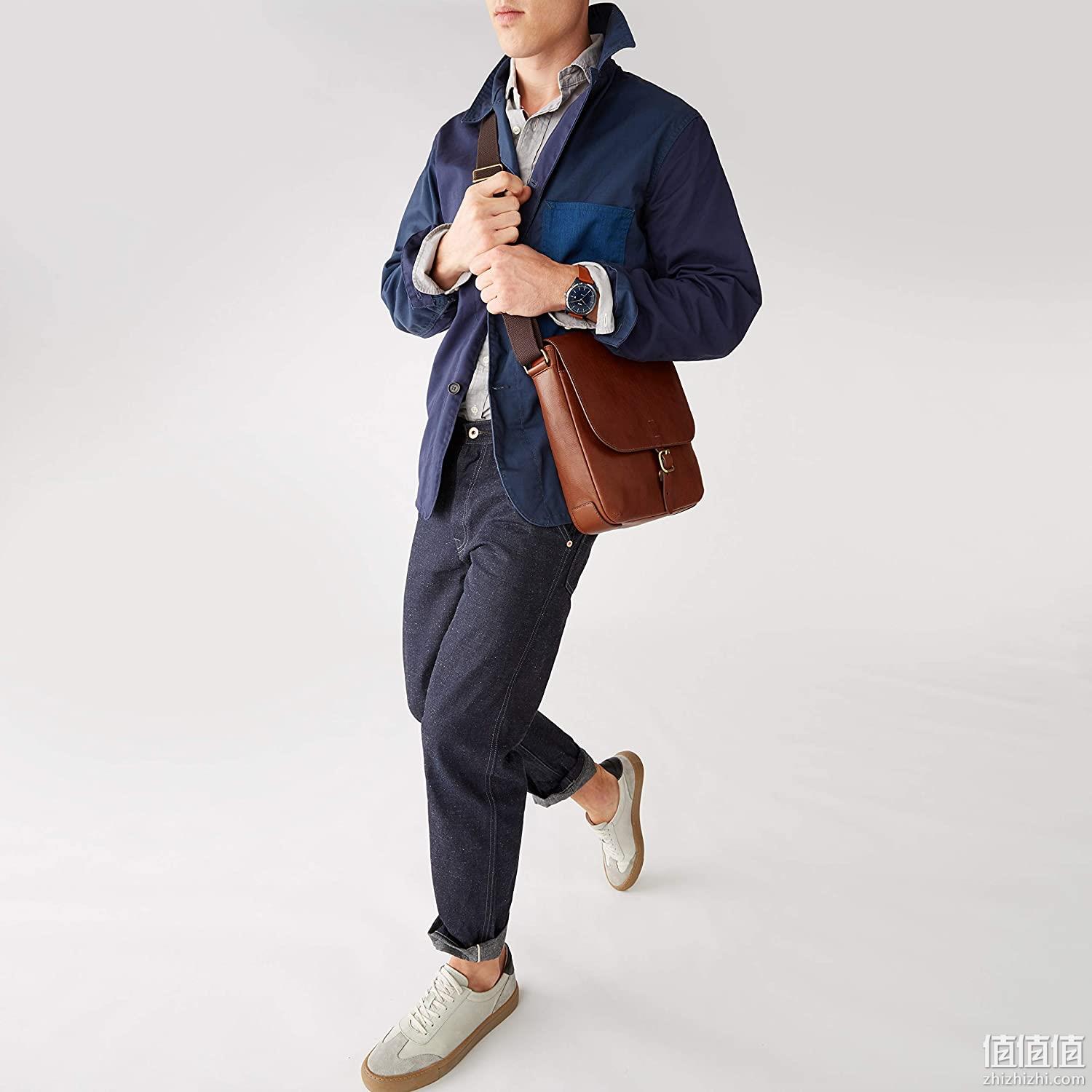 镇店之宝 Fossil 化石 Buckner系列 男士皮革单肩斜挎包 Prime直邮到手964元 值值值-买手聚集的地方