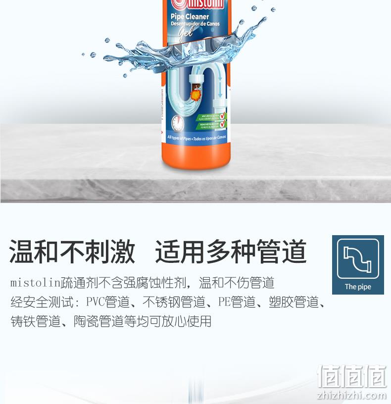 欧洲进口 Mistolin 米斯特林 管道疏通剂1000ml 券后22元包邮 值值值-买手聚集的地方