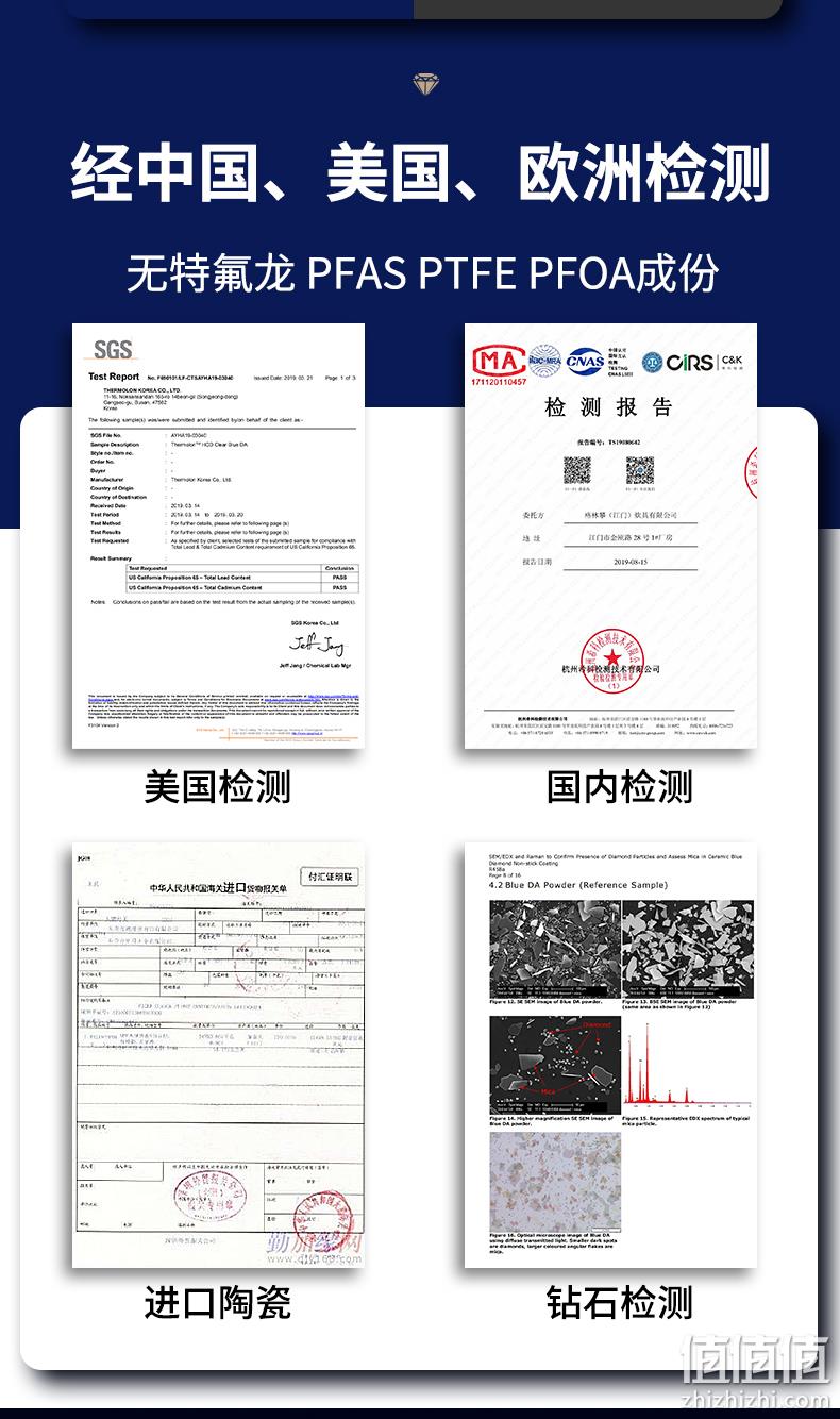 耐高温450°+陶瓷不粘层：比利时 Blue Diamond 蓝钻不粘锅 20-30cm 0-1点：47.5元起包邮 值值值-买手聚集的地方