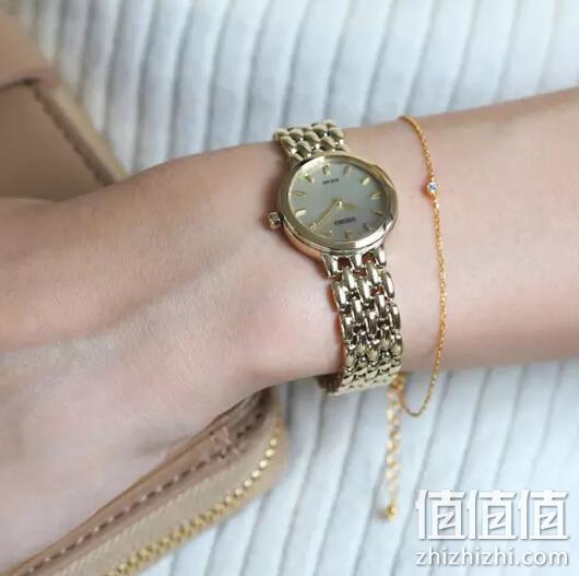 Seiko 精工 女士太阳能石英金色手表 873.84元包邮 值值值-买手聚集的地方