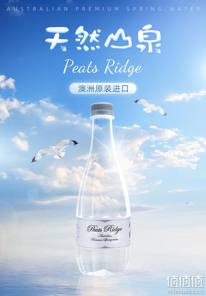 澳洲进口 Peats Ridge 比德瑞吉 高偏硅酸高端天然饮用水 500mlx12瓶 28.8元包邮（京东312元/24瓶） 值值值-买手聚集的地方