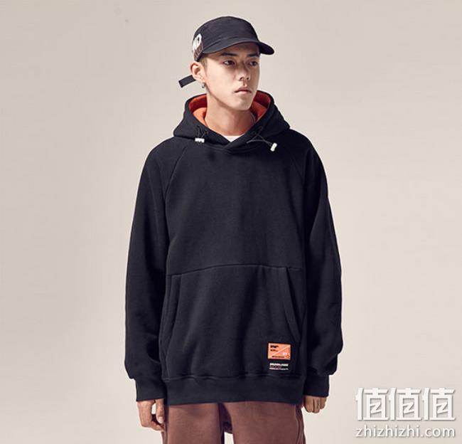 小Q直播同款：男士连帽长袖卫衣 单层/加绒 59元起包邮 值值值-买手聚集的地方