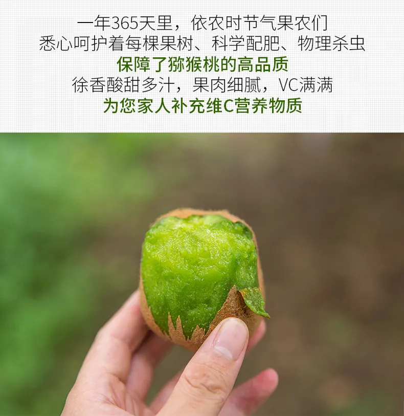 新鲜现摘 3斤 秦觅 周至猕猴桃 中果 券后4.45元包邮 值值值-买手聚集的地方