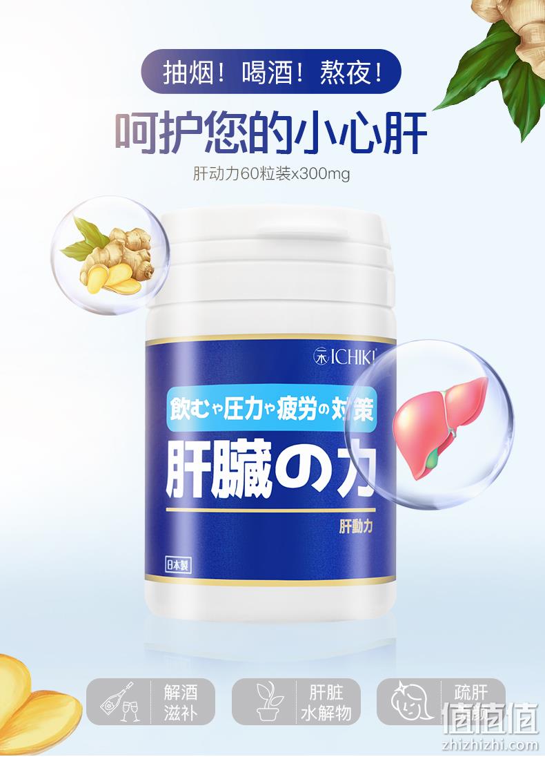 历史新低、屈臣氏有售、解酒护肝：60粒x2瓶 日本原产 Konway 康衛 ICHIKI一木 肝动力 109元包邮 值值值-买手聚集的地方