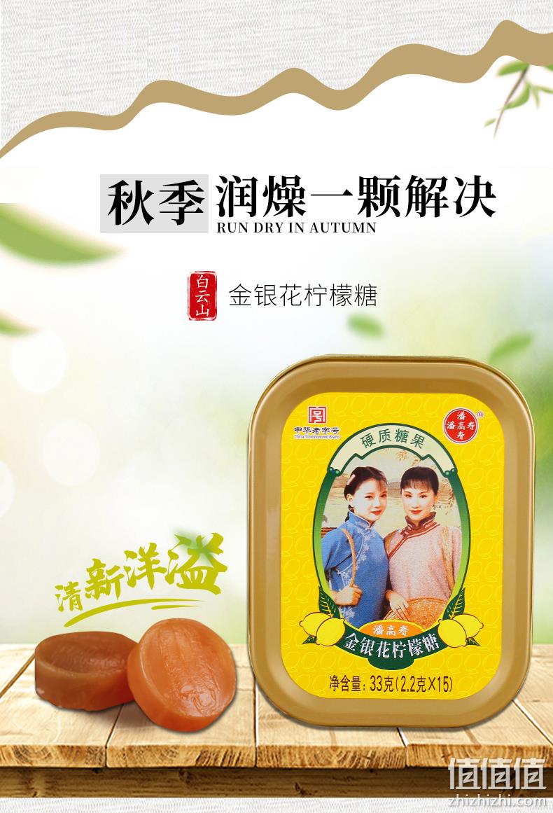 临期白菜！中华老字号，潘高寿 金银花柠檬糖 33gx5盒 券后15.8元包邮 折3.16元/盒 值值值-买手聚集的地方