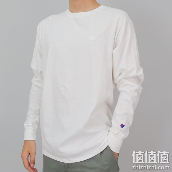 M码、单件免邮，Champion 冠军牌 男士经典针织长袖T恤 T2978 prime直邮到手99.9元 值值值-买手聚集的地方