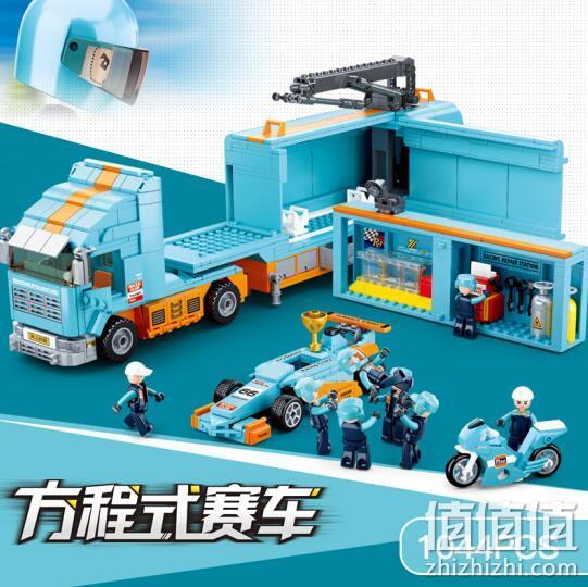 快乐小鲁班 F1赛车积木 F1-方程式货柜运输车 128元包邮 值值值-买手聚集的地方