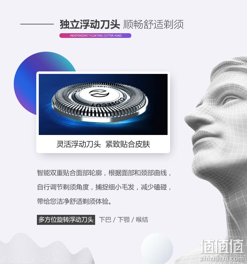 Philips 飞利浦 电动剃须刀 第二只备用剃须刀 券后69元包邮 值值值-买手聚集的地方