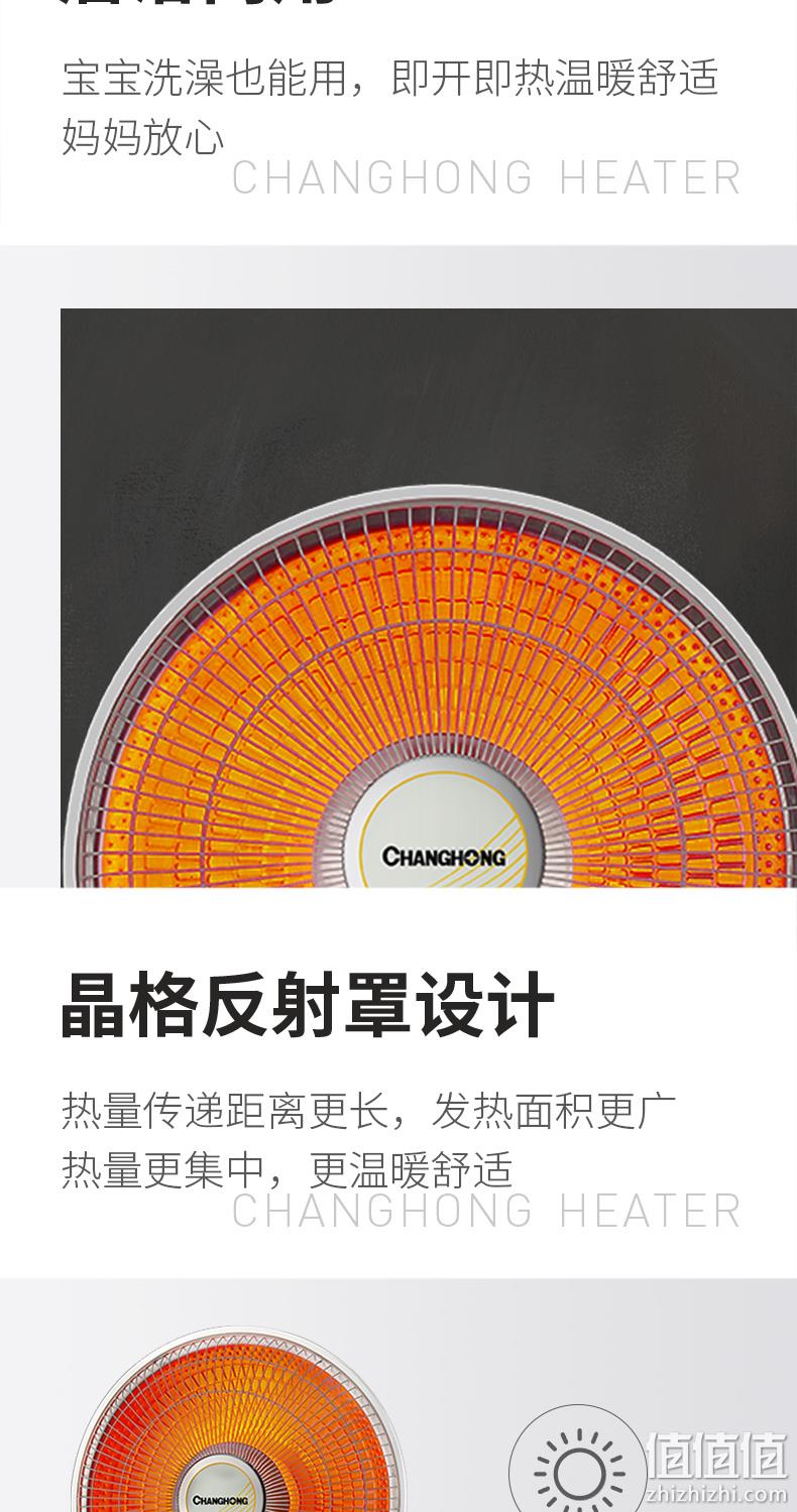 台地两用，倾倒断电：长虹 小太阳取暖器 CDN-RT208 券后49元包邮 值值值-买手聚集的地方