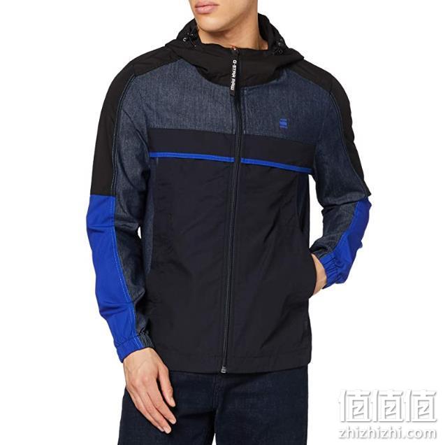 神价格 6倍差价！G-Star Raw 时尚潮流撞色Denim连帽夹克 D16618 Prime直邮到手292（天猫旗舰店1268元） 值值值-买手聚集的地方