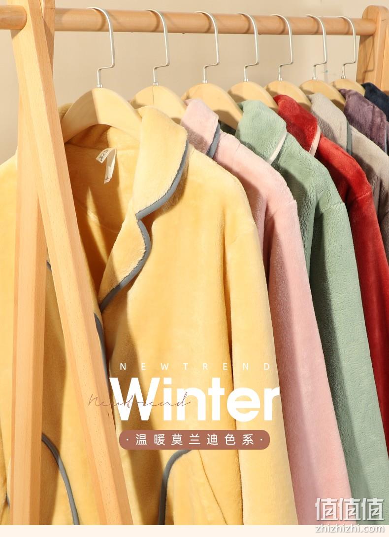 专柜同款，双面珊瑚绒，可外穿：Anzhiban安之伴 男女 家居服套装 双重优惠后119元包邮 值值值-买手聚集的地方