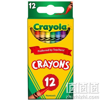 美国进口、安全可水洗：Crayola 绘儿乐 12色彩色蜡笔套装 14.9元包邮包税 值值值-买手聚集的地方
