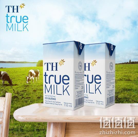越南进口 TH true milk 网红全脂牛奶 110mlx24盒x3件 71.75元 值值值-买手聚集的地方