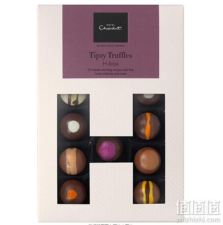 英国高端巧克力品牌，Hotel Chocolat H-BOX 酒心酒味松露巧克力礼盒 150g prime直邮到手96元 值值值-买手聚集的地方