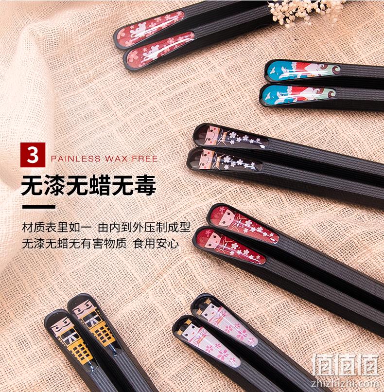 手感好、不发霉：芭泰普 日式尖头合金筷子 6双装 14.9元包邮 值值值-买手聚集的地方