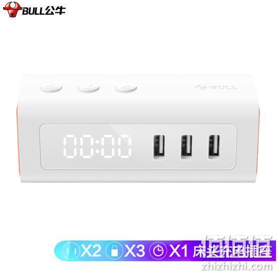 21日0点、新国标2AC+3USB：BULL 公牛 GNV-UUP152 床头插座 1.5m 65元 值值值-买手聚集的地方