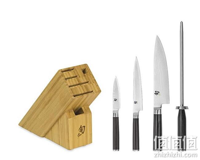 Shun旬 Cutlery系列 经典大马士革不锈钢刀具 5件套 DMS0530 Prime直邮到手1774元（天猫3件套券后1799元） 值值值-买手聚集的地方