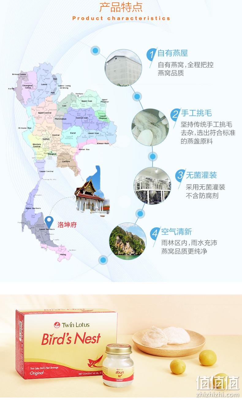 泰国进口，无糖无防腐剂：45mlx16瓶 双莲 木糖醇型即食燕窝 拍2件180元包邮 值值值-买手聚集的地方