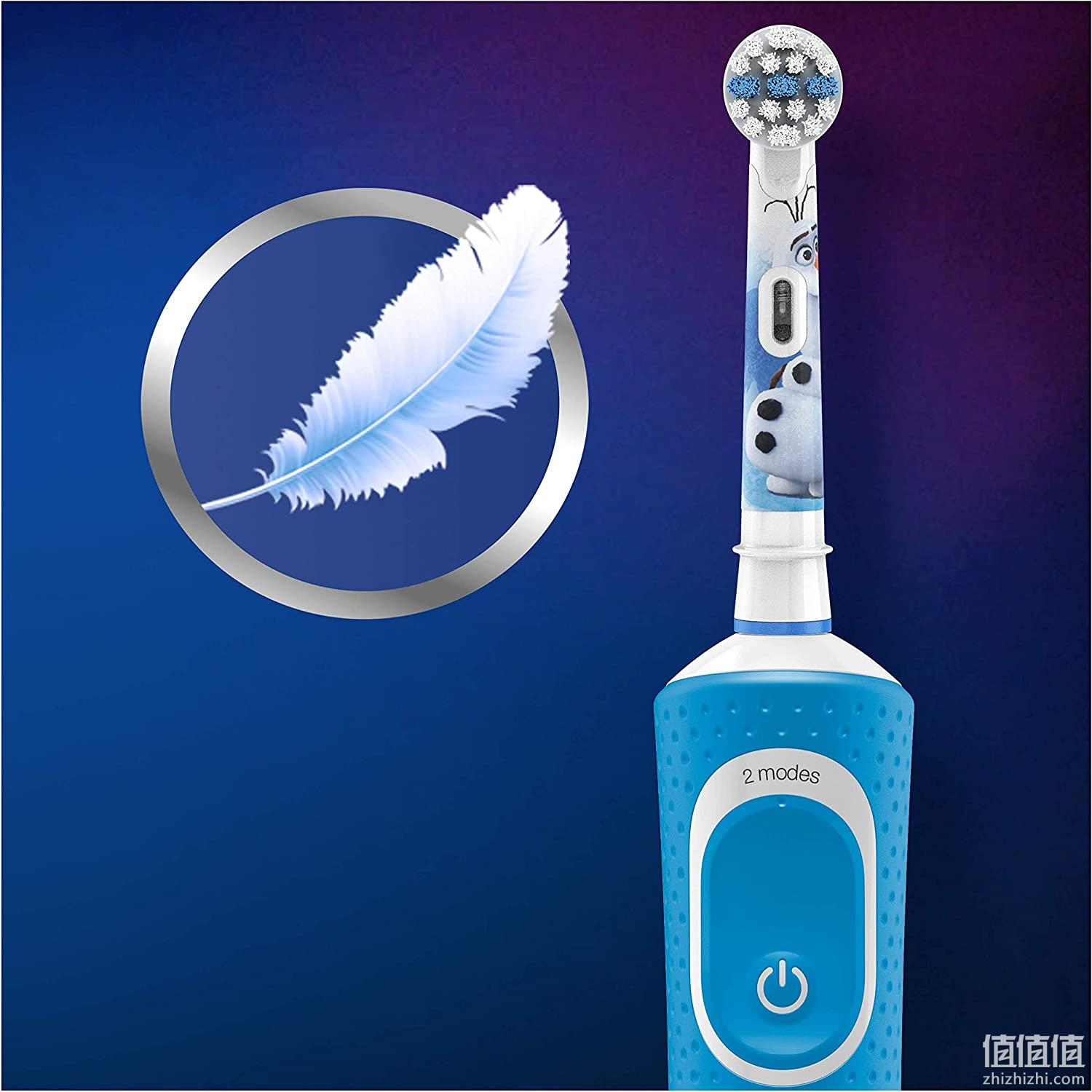 自带充电底座，呵护幼嫩牙龈：Oral-B欧乐B 冰雪奇缘 儿童 电动牙刷 Prime凑单直邮到手147元 值值值-买手聚集的地方