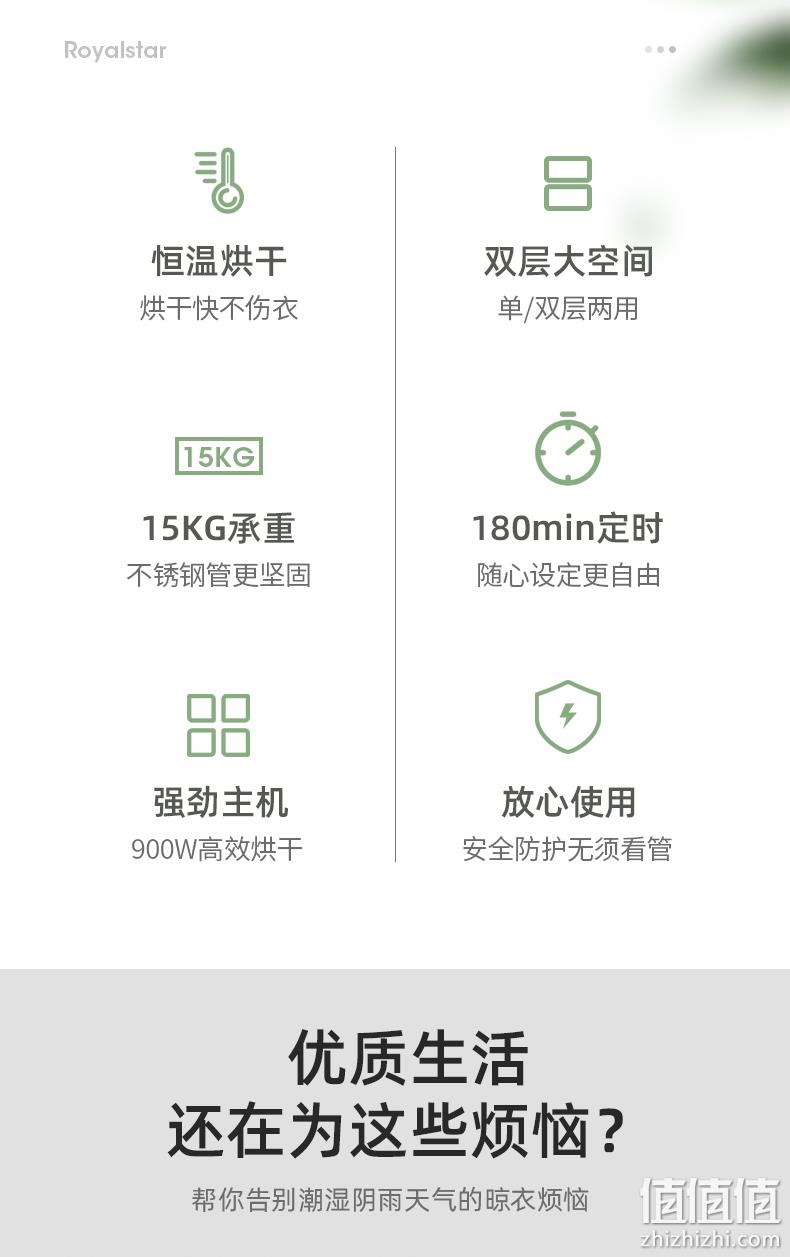 180分钟速干：荣事达 家用双层干衣机 RS-GY90Q 券后59元起包邮 值值值-买手聚集的地方