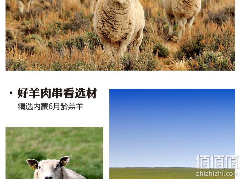 11日0点 小肥羊招牌款 320gx3袋 共60串 阿牧特 内蒙6月羔羊 羊肉串 前1小时116元包顺丰冷链 值值值-买手聚集的地方