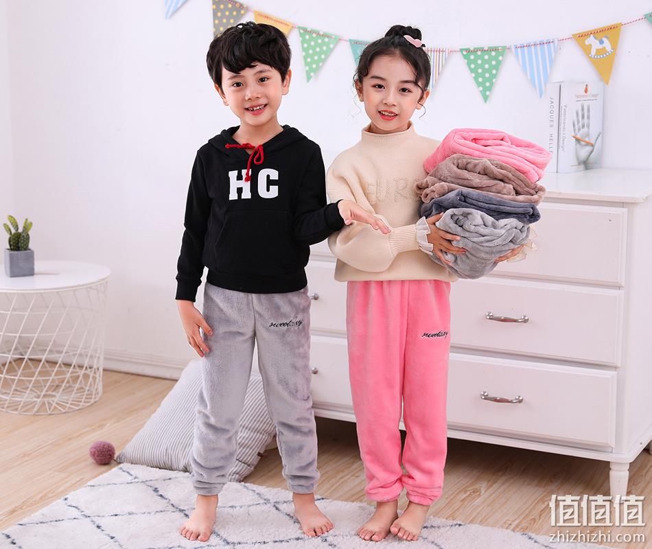 法兰绒快速聚温：雪中飞 儿童加绒暖暖裤 19.9元包邮 值值值-买手聚集的地方