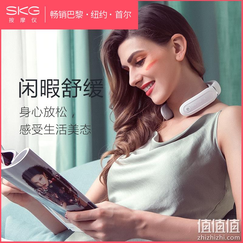 45°恒温，轻薄，语音播报：SKG 脉冲颈椎按摩仪 双重优惠后299元包邮 值值值-买手聚集的地方