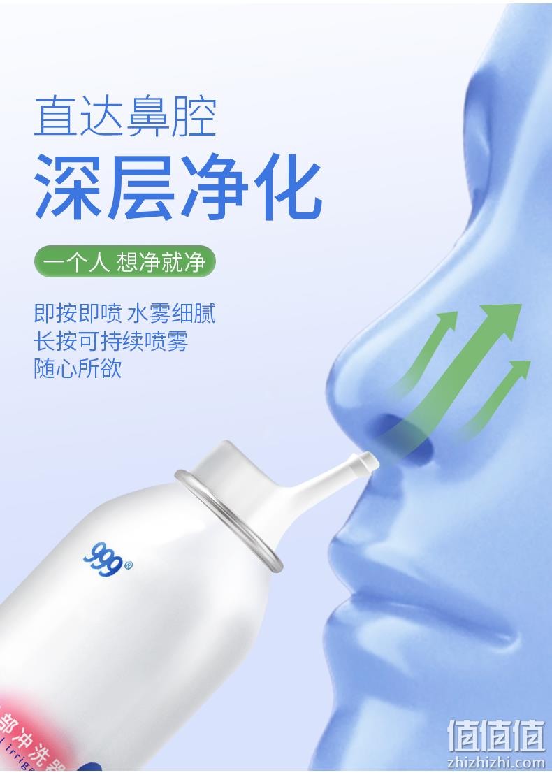 小编常备：999 三九医药 医用级鼻部冲洗器喷雾100ml 券后29元包邮（线下49元） 值值值-买手聚集的地方
