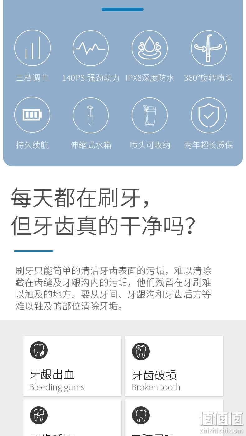 小米生态链，比手机还小，极致便携：英普利 便携电动冲牙器 水牙线 双重优惠后100元包邮 值值值-买手聚集的地方