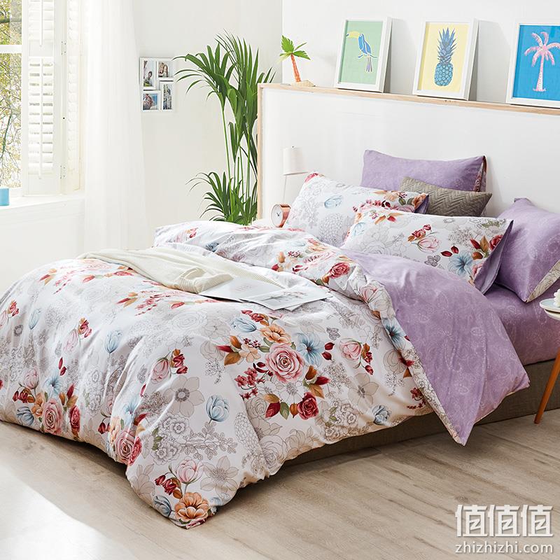 梦洁美颂 水洗棉床品四件套 1.2-1.5米 109元起包邮 值值值-买手聚集的地方