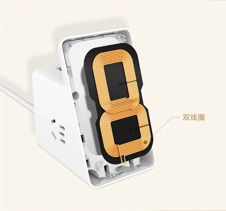 排插+USB+无线充+支架：MI 小米 立式 无线充插座 119元包邮 值值值-买手聚集的地方