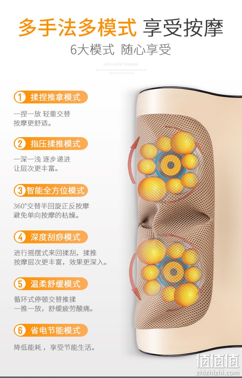热敷推拿一体，颈肩腰通用：金凯瑞 多功能按摩枕 券后109元起包邮 值值值-买手聚集的地方