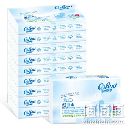 FDA食品级认证！可心柔 V9 婴儿云柔巾 40抽x10包装 19.9元包邮 值值值-买手聚集的地方