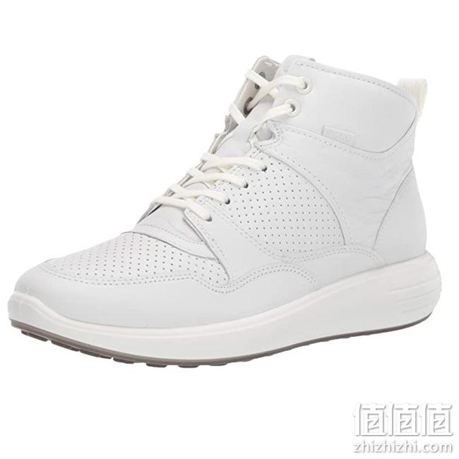 ECCO 爱步 柔酷7号 女士真皮高帮板鞋运动短靴 460653 Prime直邮到手590元 值值值-买手聚集的地方