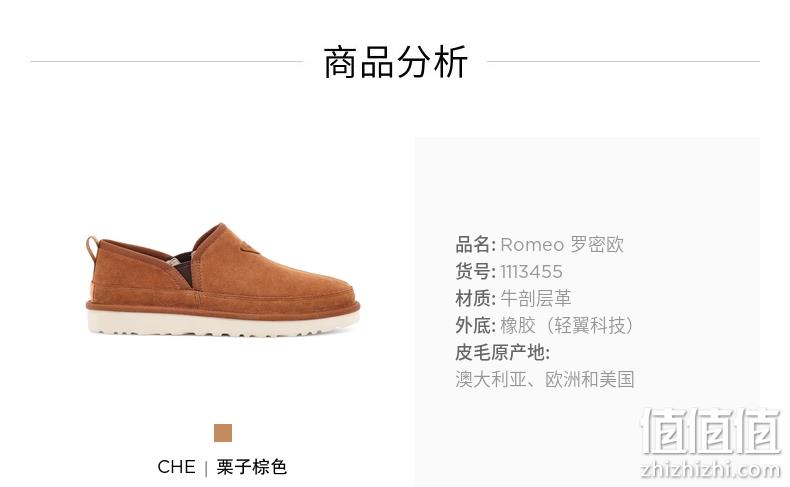 UGG Romeo 男士舒适一脚蹬 1113455 Prime直邮到手482元（天猫999元） 值值值-买手聚集的地方