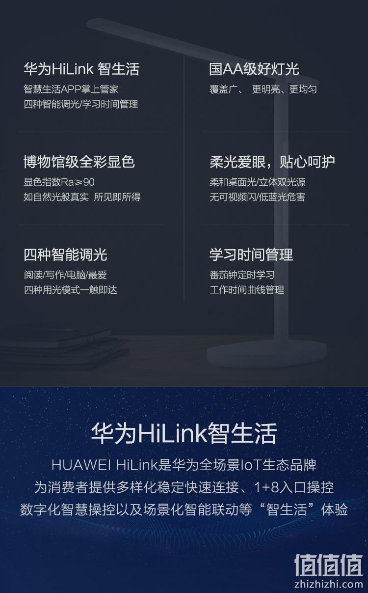 双光源 AA级 减蓝光护眼 堆料性价比款：华为智选 台灯 券后129元包顺丰 值值值-买手聚集的地方