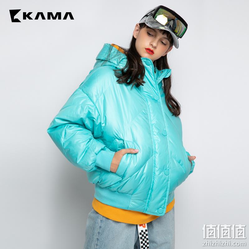 线下实体店同款、历史新低：KAMA 卡玛 7418786 女士连帽羽绒服 79元包邮 值值值-买手聚集的地方