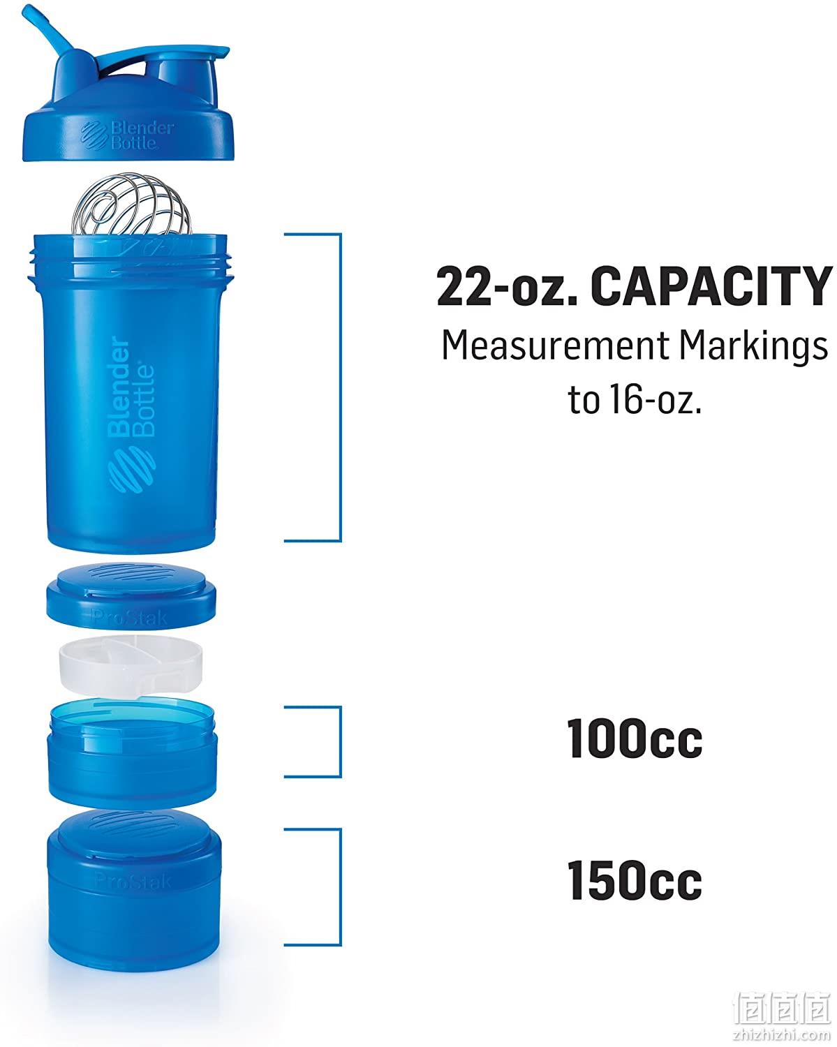 亚马逊销冠！专利搅拌球：BlenderBottle ProStak系统 专业蛋白粉摇摇杯 620ml Prime直邮到手64.5元 值值值-买手聚集的地方