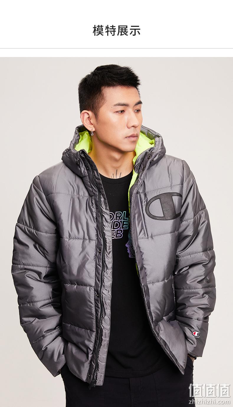 降115元！Champion 冠军牌×UO联合独家 男士荧光连帽棉服 691.2元包邮 值值值-买手聚集的地方