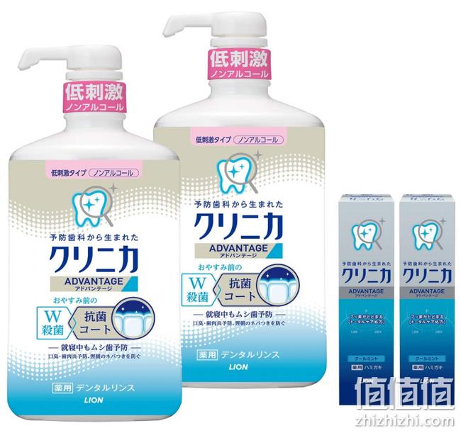 狮王 齿力佳 酵素洁净防护漱口水900mlx2瓶+迷你酵素牙膏30gx2支 直邮含税到手91.86元（京东450ml73元） 值值值-买手聚集的地方