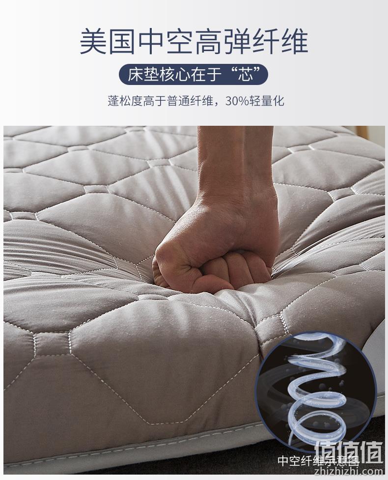 60S全棉贡缎奢华享受，美国进口高弹纤维：紫罗兰 加厚软床垫 券后99元起包邮 值值值-买手聚集的地方