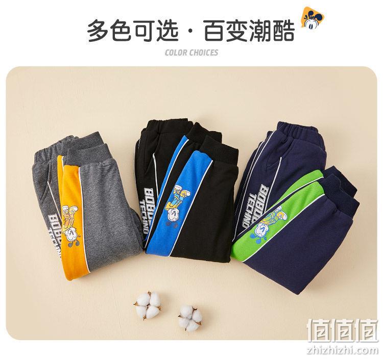 加绒加厚，超酷百搭：巴布豆 中大童 冬季运动长裤 券后44.9元包邮 值值值-买手聚集的地方