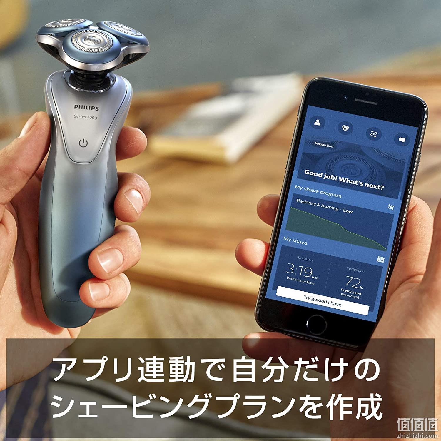 APP智能定制剃须，上万颗球体，极尽顺滑体验：PHILIPS飞利浦 7000系列  电动剃须刀S7910/16 凑单直邮到手768元（苏宁国际999元不含税） 值值值-买手聚集的地方